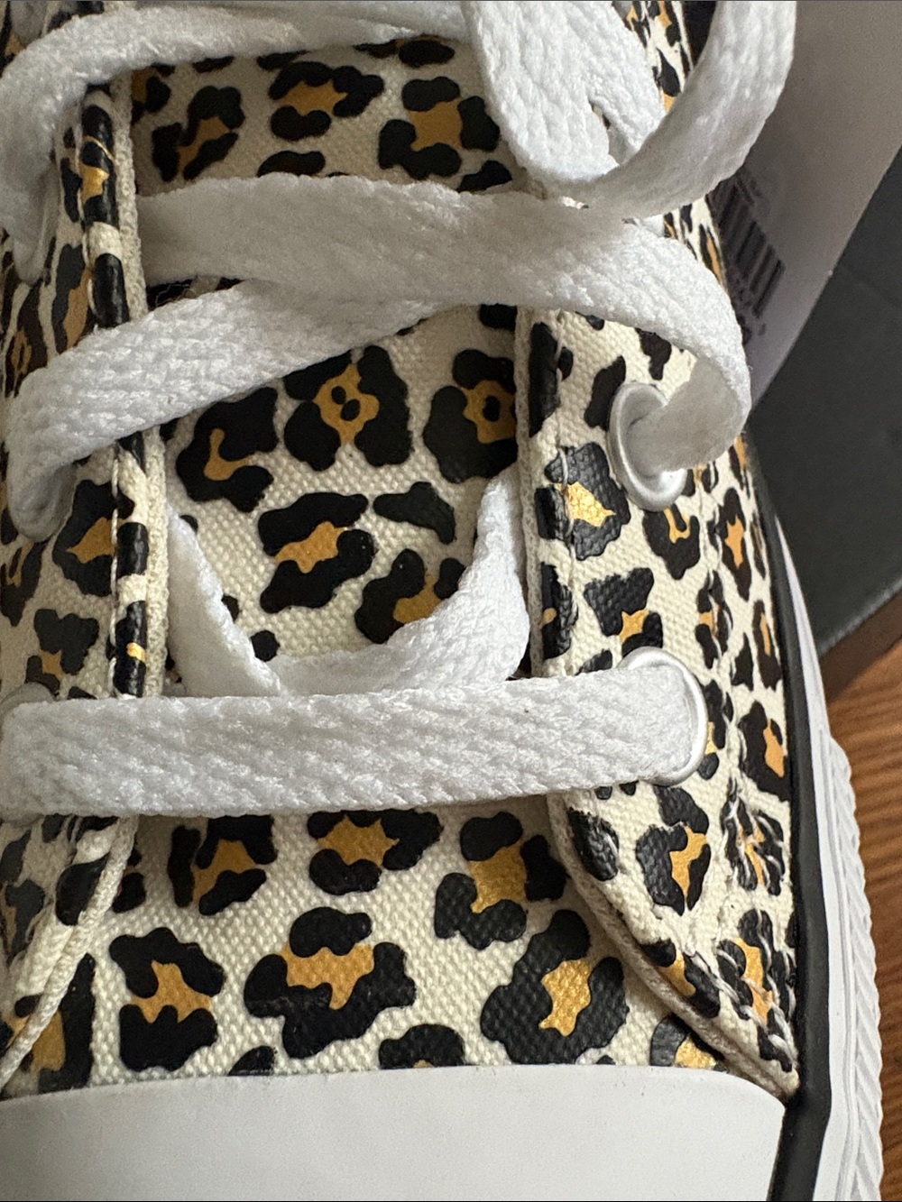 Converse Low Top Sneakers - Leopard Print Black White &Gold - Picture 3 of 7